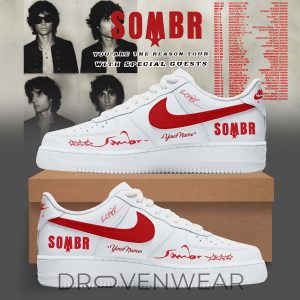 Sombr You Are The Reason Tour Limited White AF1 Shoes 01 by Drovenwear.com