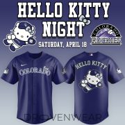 Special Edition Colorado Rockies x Hello Kitty Night Jersey