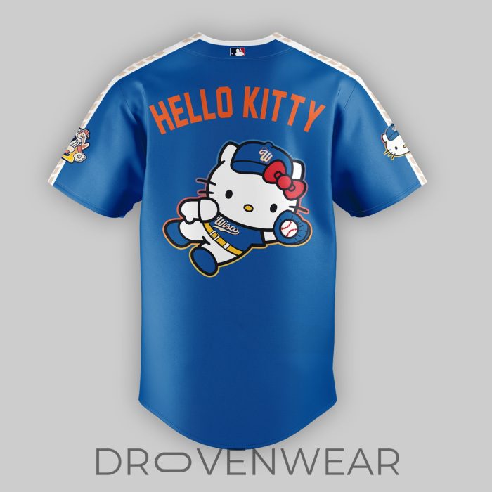 Special New Edition Milwaukee Brewers New City Connect x Hello Kitty Jersey - Image 3