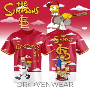 St Louis Cardinals x The Simpsons 2026 Limited Edition Jersey by Drovenwear.com