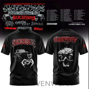 Suicideboys x Seattle Mariners Grey Day Tour 2026 Tee by Drovenwear.com