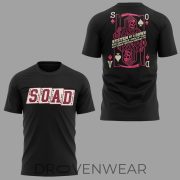 System Of A Down Sick New World 2026 Las Vegas Festival Venue Merch Tee On April 25 2026 The Reaper Playing Cards T-Shirt