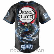 Tanjiro Kamado Demon Slayer Los Angeles Anime Baseball Jersey - Image 3