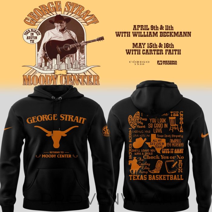 Texas George Strait returns to Moody Center on May 15th & 16th Hoodie - Image 4