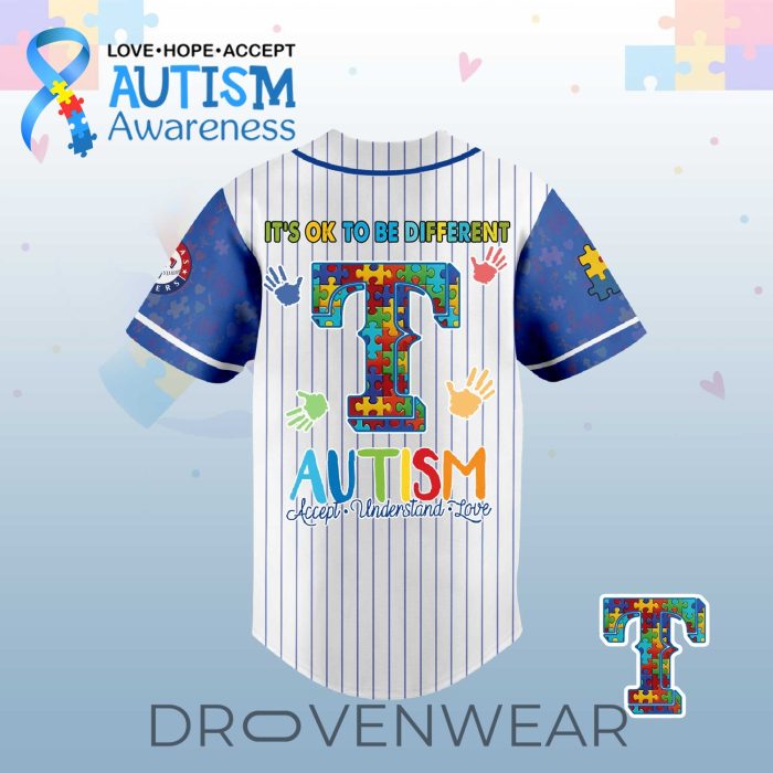 Texas Rangers Autism Awareness 2026 Limited Editions Jersey - Image 3