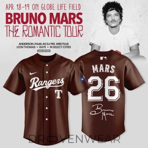 Texas Rangers The Romantic Limited Edition Jersey Tour Brown by Drovenwear.com