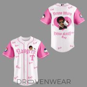 Texas Rangers x BRUNO MARS x HELLO KITTY Pink Jersey | Jogger | Cap - Image 2