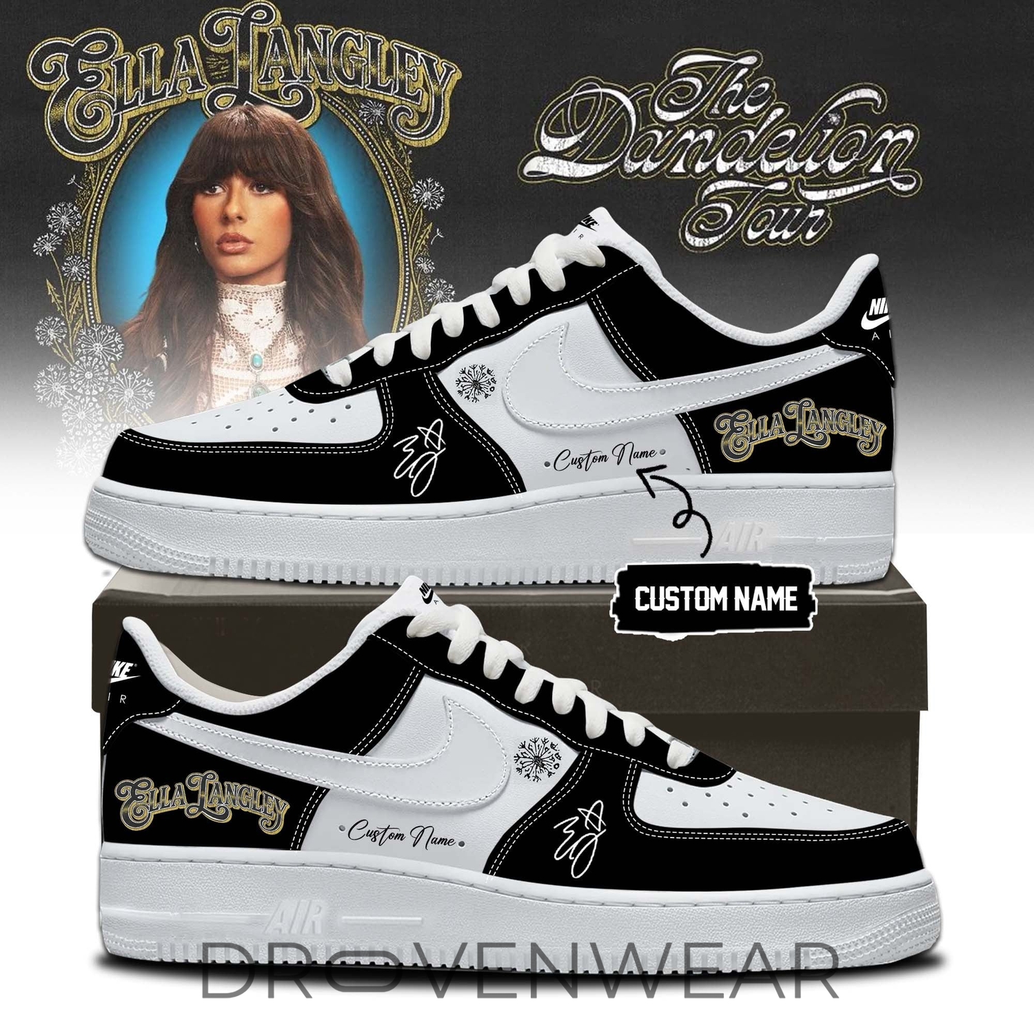 The Dandelion Tour 2026 Ella Langley Custom Shoes Ver2 The Dandelion Tour 2026 Ella Langley Custom Shoes Ver2