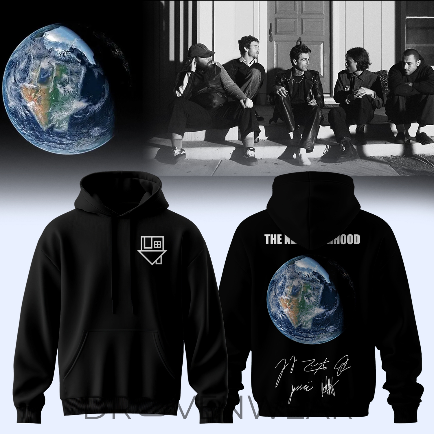 The Neighbourhood World Tour Autograph Inspired Hoodie The Neighbourhood World Tour Autograph Inspired Hoodie