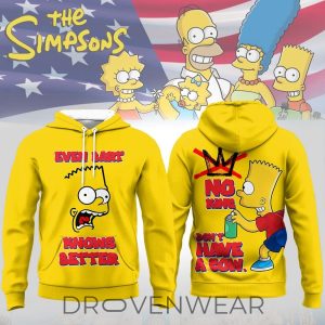 The Simpsons 2026 Even Bart Knows Better Graphic Humor Hoodie by Drovenwear.com