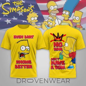 The Simpsons 2026 Even Bart Knows Better Graphic Humor Shirt by Drovenwear.com