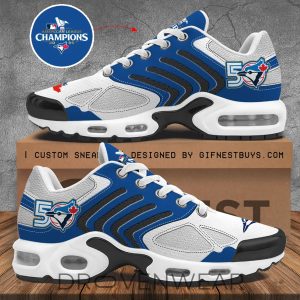 Toronto Blue Jays 50th Anniversary Air Max Shoes by Drovenwear.com