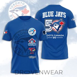 Toronto Blue Jays 50th Season Roots Canada Tshirt by Drovenwear.com