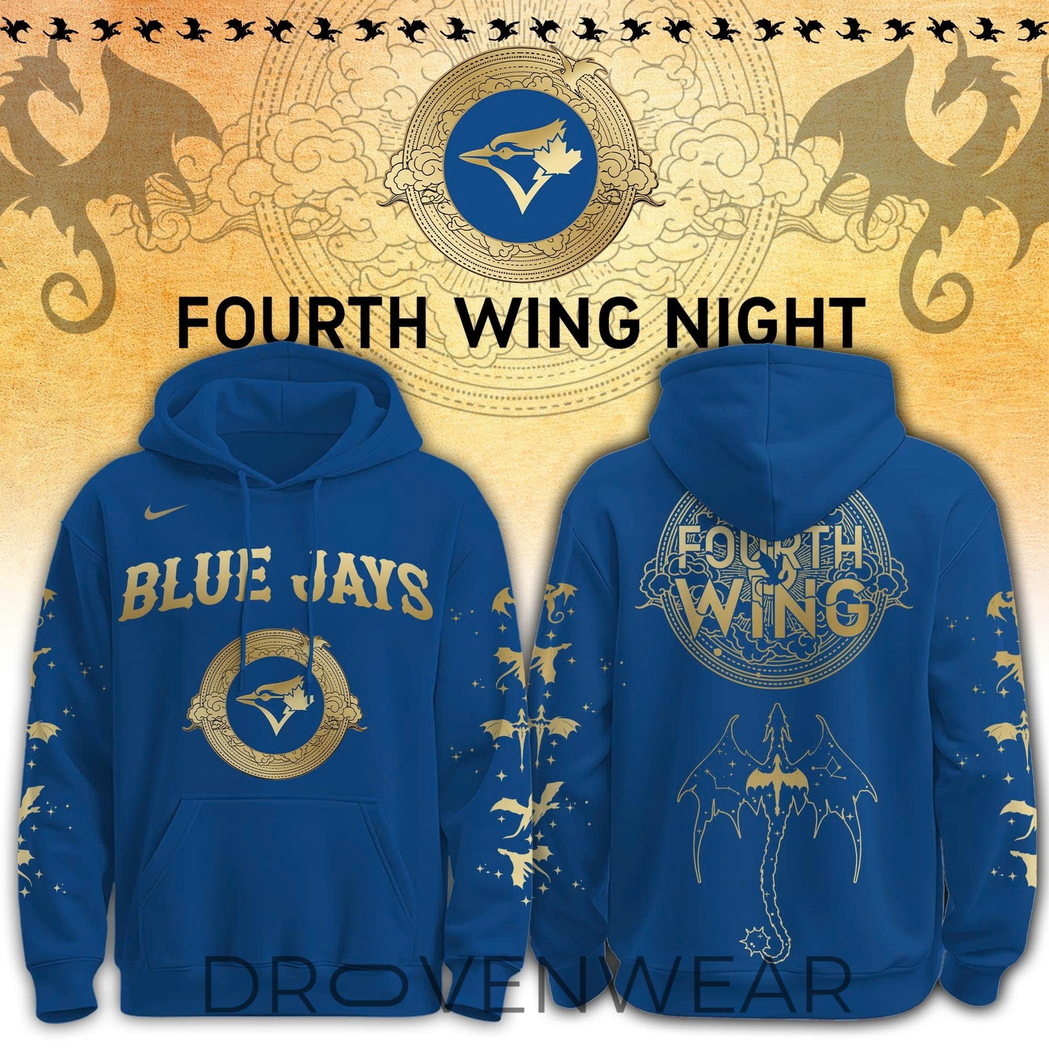 Toronto Blue Jays x Fourth Wing Theme Night 2026 Limited Editions Hoodie Toronto Blue Jays x Fourth Wing Theme Night 2026 Limited Editions Hoodie