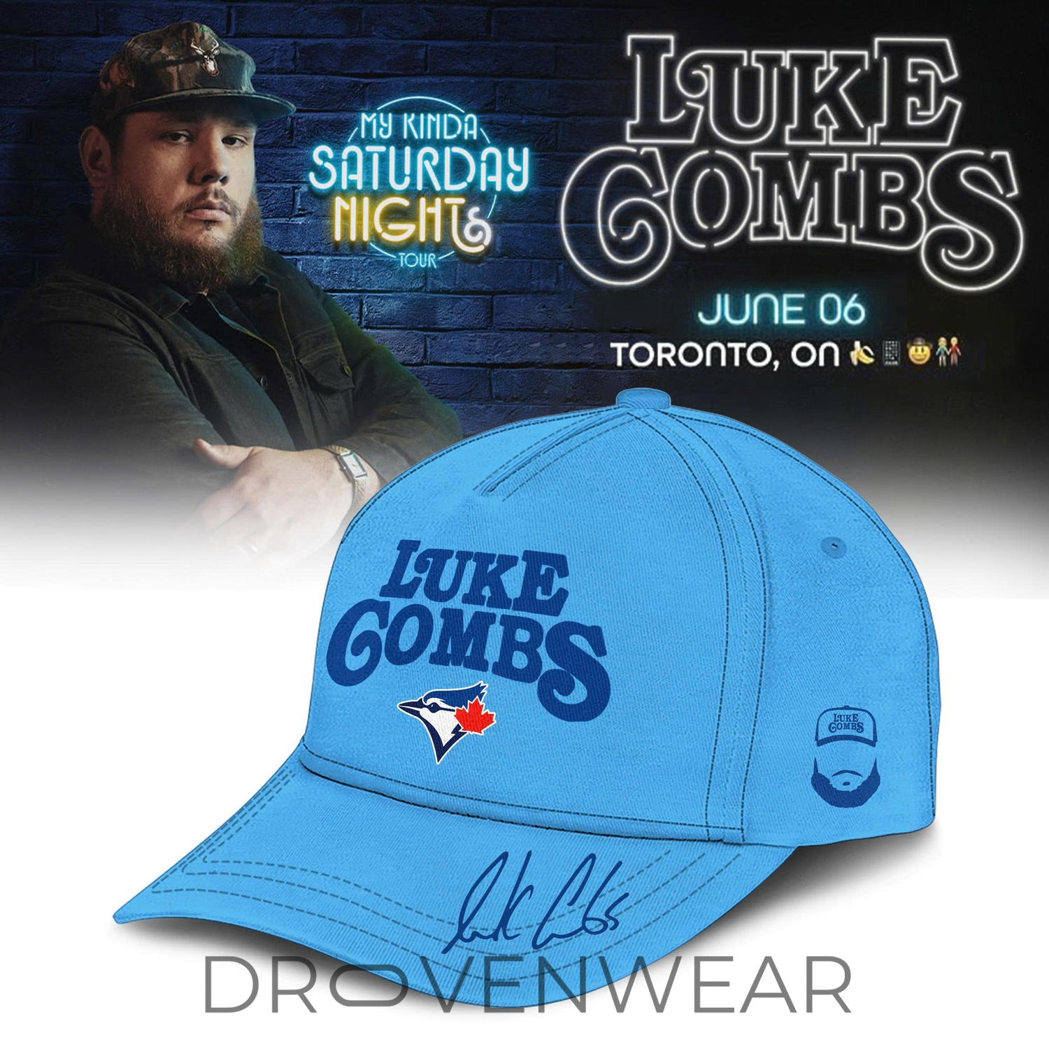 Toronto Blue Jays x Luke Combs My Kinda Saturday Night Tour 2026 Limited Edition Jersey Toronto Blue Jays x Luke Combs My Kinda Saturday Night Tour 2026 Limited Edition Jersey