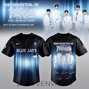 Toronto Blue Jays x MONSTA X World Tour 2026 Jersey by Drovenwear.com