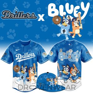 Tulsa Drillers Bluey Cartoon Theme Night Baseball Jersey by Drovenwear.com