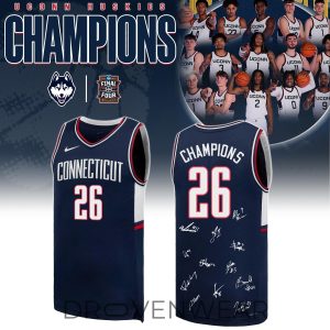 UConn 2026 NCAA Champions Limited Black Basketball Jersey by Drovenwear.com