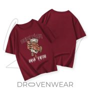 Urban Streetwear Graphic Tee - Dark Plan "Have Faith" Hand & Money Shirt - Image 4