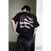 Vintage Distressed American Flag Oversized Graphic T-Shirt - Retro US Flag Streetwear Tee - Image 5