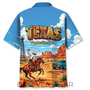 Vintage Texas Cowboy The Lone Star State Hawaiian Shirt - Image 3