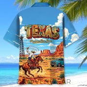 Vintage Texas Cowboy The Lone Star State Hawaiian Shirt - Image 4