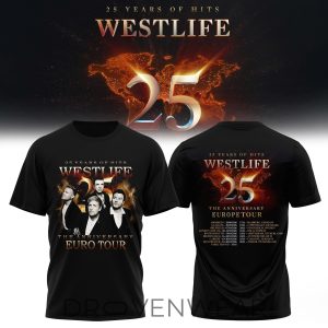 Westlife 25 Years Of Hits Europe Tour Tshirt by Drovenwear.com