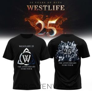 Westlife 25 Years Of Hits Europe Tour Tshirt V2 by Drovenwear.com