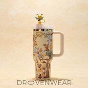 Winnie The Pooh Printed 40oz Tumbler With Handle And Straw