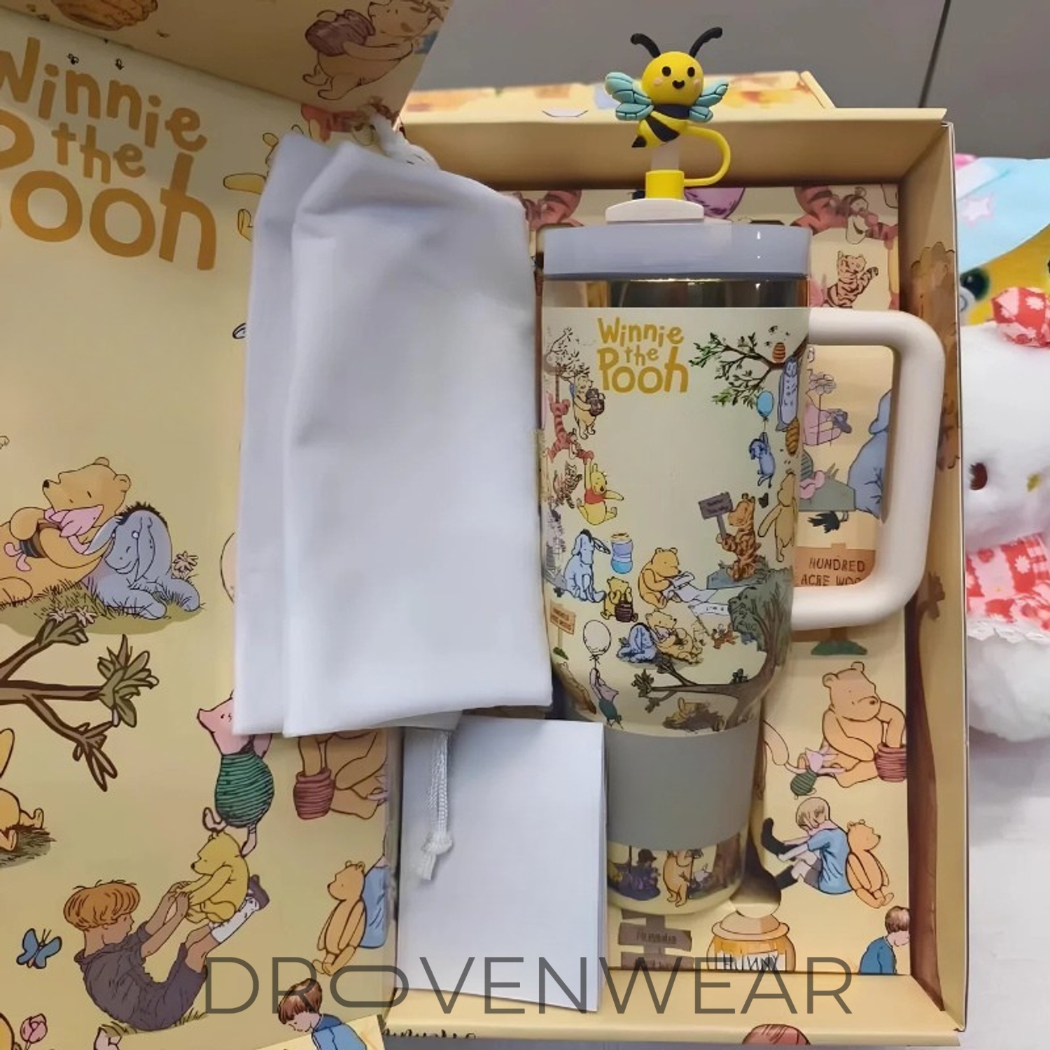Winnie The Pooh Printed 40oz Tumbler With Handle And Straw Winnie The Pooh Printed 40oz Tumbler With Handle And Straw