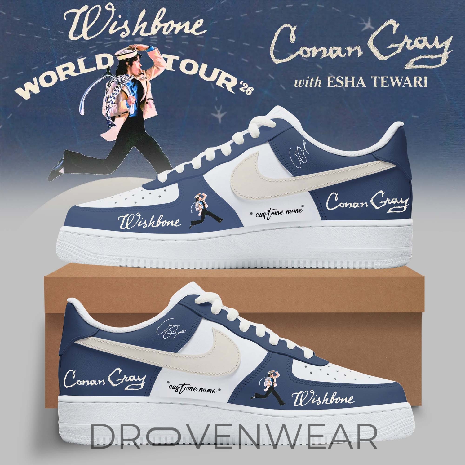 Wishbone - Conan Gray Customize AF1 Sneakers Wishbone - Conan Gray Customize AF1 Sneakers