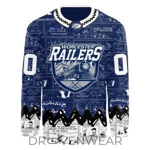 Worcester Railers 2026 Peanuts Snoopy Hockey Jersey by Drovenwear.com