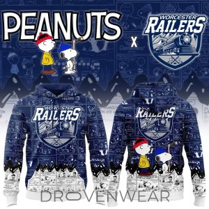 Worcester Railers 2026 Peanuts Snoopy Hoodie by Drovenwear.com