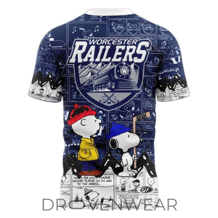 Worcester Railers 2026 Peanuts Snoopy T-Shirt - Image 3