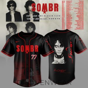 YOU ARE THE REASON Sombr Black Baseball Jersey by Drovenwear.com
