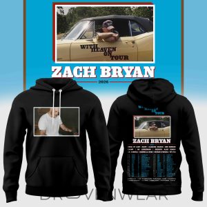 Zach Bryan With Heaven On Tour 2026 Collection Hoodie by Drovenwear.com