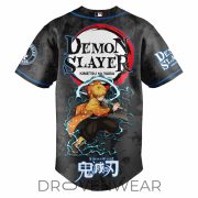 Zenitsu Agatsuma Demon Slayer Los Angeles Anime Baseball Jersey - Image 3