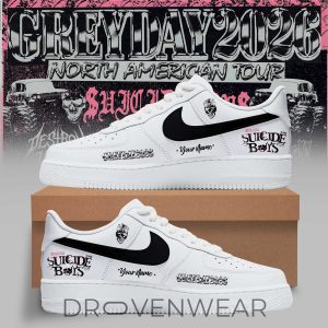 uicideboy Greyday 2026 North American Tour White Shoes by Drovenwear.com