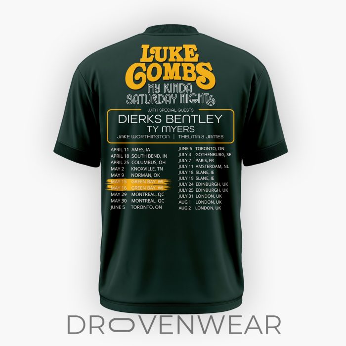 2026 Autographed Premium Tee by Luke Combs x Green Bay Packers - Image 4