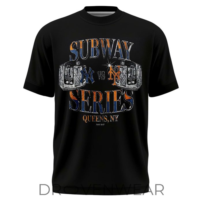 2026 New York Mets x New York Yankees Subway Series Queens Commemorative T-Shirt - Image 2