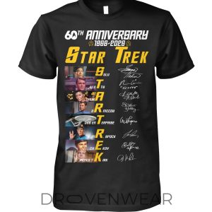 60th Anniversary Star Trek 19662026 Commemorative Graphic Tee by Drovenwear.com