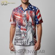 America 250th Freedom Celebration 2026 Eagle Hawaiian Button Shirt