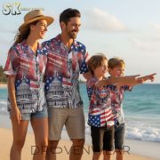 America 250th Freedom Celebration 2026 Eagle Hawaiian Button Shirt - Image 5