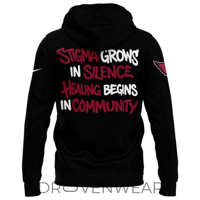 Arizona Cardinals Black Mental Health Awareness Tackling Hoodie - Image 3