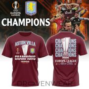 Aston Villa Europa League Champions 2026 Special Edition Graphic Tee Version 2