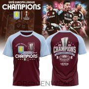 Aston Villa Europa League Winners 2026 Commemorative T-Shirt