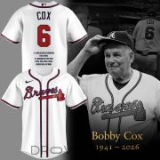 Atlanta Braves Bobby Cox #6 Memorial Limited Edition Jersey