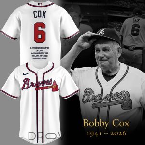 Atlanta Braves Bobby Cox 6 Memorial Limited Edition Jersey by Drovenwear.com