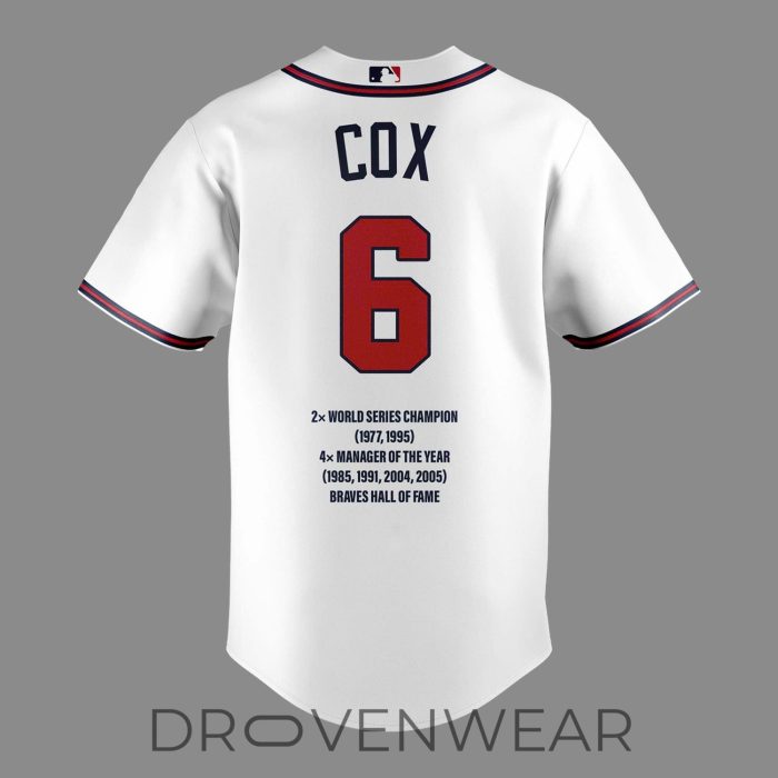 Atlanta Braves Bobby Cox #6 Memorial Limited Edition Jersey - Image 3