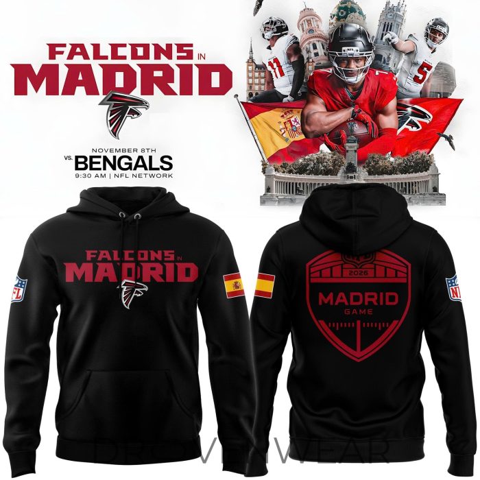 Atlanta Falcons 2026 Madrid NFL Event Hoodie - Image 4